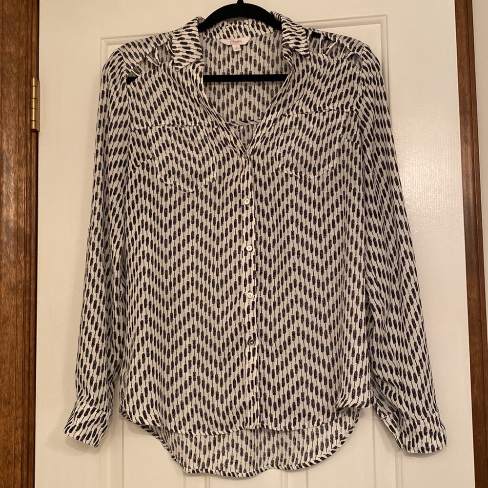 Candies button up sheer top - Small